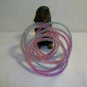 🌞Fashion Jewelry Plastic Braided Bangle Bracelets